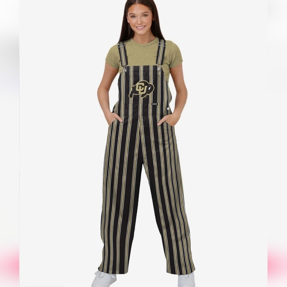 FOCO Colorado Buffaloes Sideline Spirit‎ Bib Overalls Womens Medium